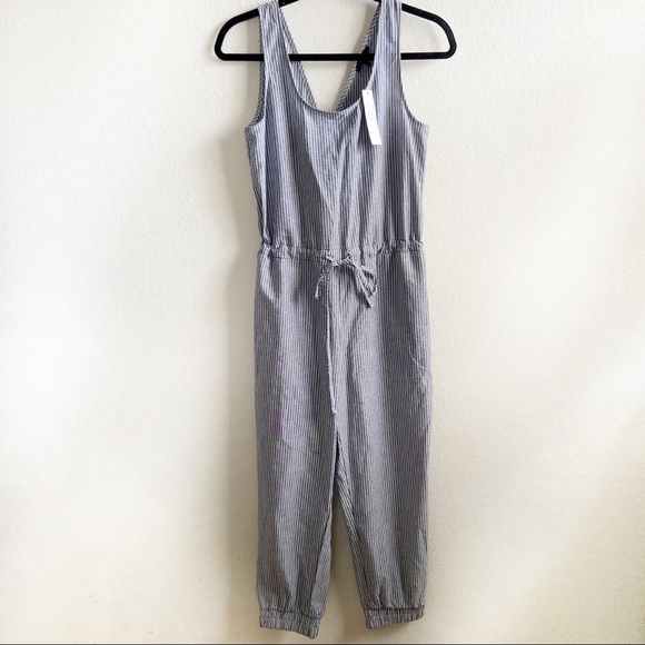 Anthropologie Pants - DREW for Anthropologie Blue Striped Jumpsuit